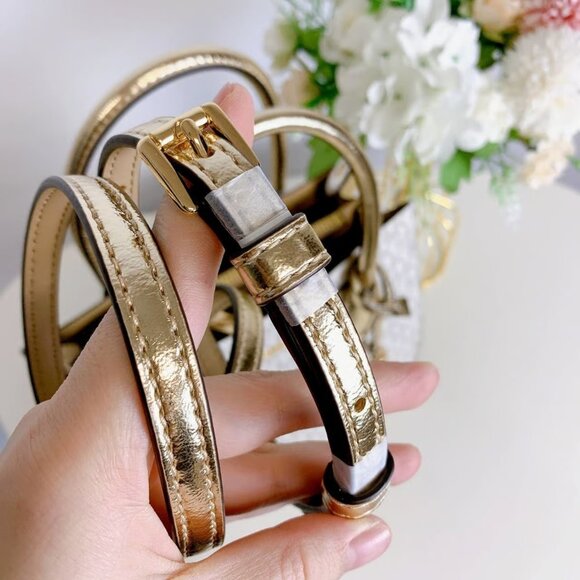 Michael Kors 35H3GM9M2B Mercer Medium Messenger Logo IN PL GLD MULTI - Picture 5 of 7